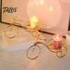 Creative Bicycle Candle Holder, Iron Art Compact Candlestick, Aromatherapy Scented Candle Display Holder for Bathroom Sink Bedroom Bedside Table,