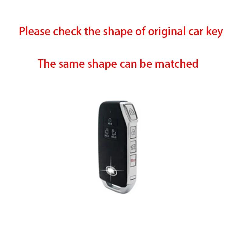 Interior Mouldings 7 Buttons Car Key Case Cover For Kia K5 K3 K4 Sportage Carnival Sedona Zinc Alloy Leather Shell Fob Holder Ke