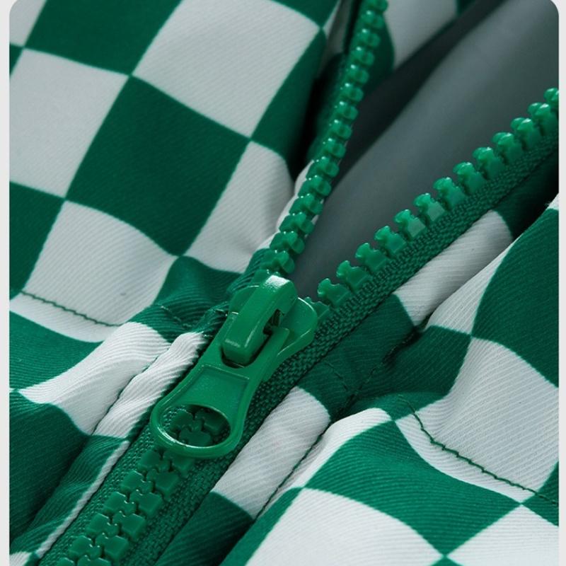 Kwadratowe Bawełniane Ubrania Męskie i Damskie Paragraf Zima Luźne Pogrubiane Bawełniane Ubrania Paragraf dla Pary Bawełniana Kurtka z Kołnierzem Stojącym Męska