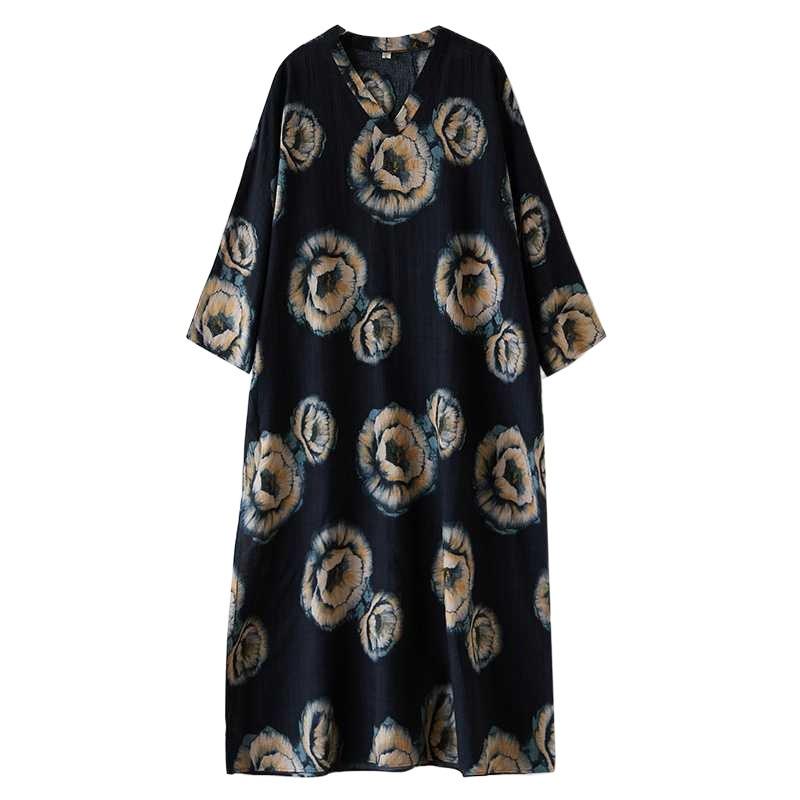 Vacation Style Travel V-Neck Vintage Dresses
