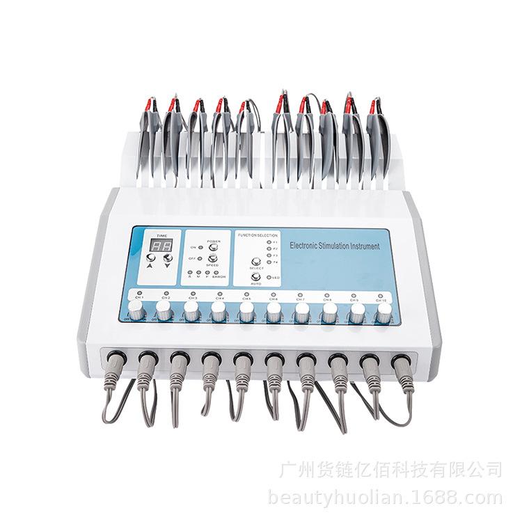 EMS SMT Microcurrent Physiotherapy Device: 10-Patch Weight Loss & Meridian Massage Instrument.