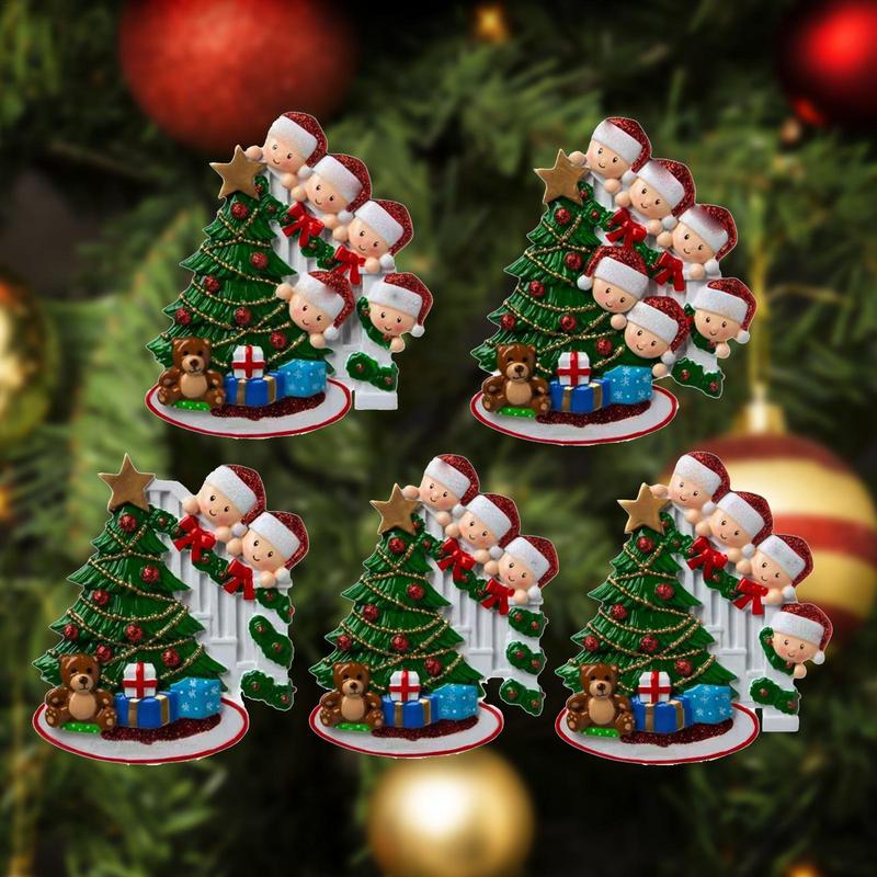 Family Christmas Ornament Christmas Tree Ornaments Family Decor DIY Name Pendants Christmas Tree Ornament Free