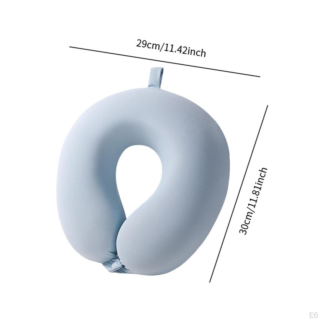 Podróżna poduszka pod kark z pianki memory Ergonomiczny kształt na podróż pociągiem lub autobusem Poszewka zapinana na zamek