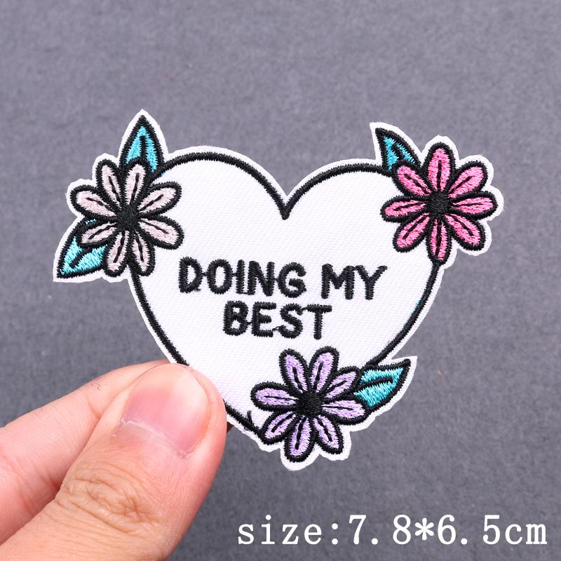Skull Punk Embroidery Patches For Clothing Hip Hop Animal Patch Iron On Patches On Clothes Heart Sexy Patch For Clothes Stickers