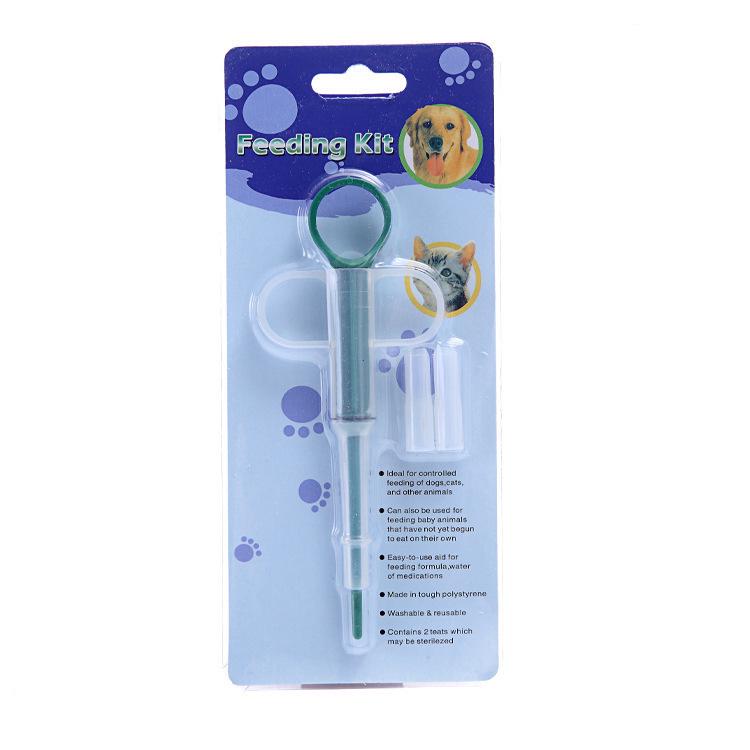 Pet Medicine & Liquid Feeder: Dual-Use Press-Type Syringe for Dogs & Cats (Dry/Wet)