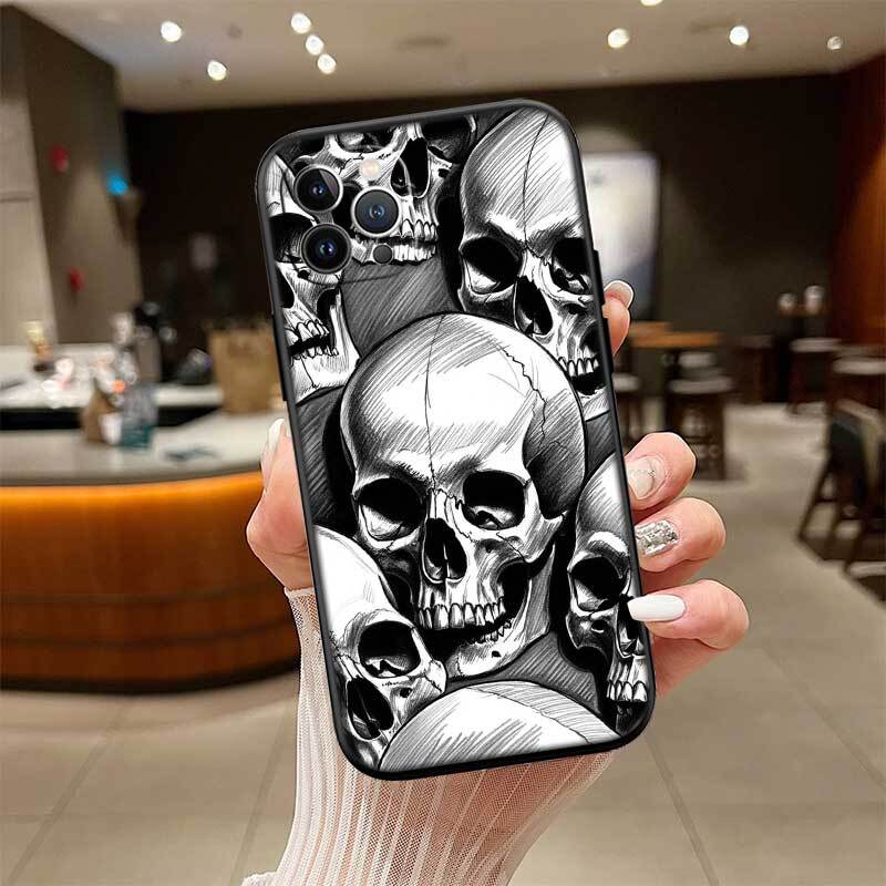 Skeleton Skull Shockproof Phone Case for iPhone 6 6s 7 8 11 12 13 14 15 16 17 16E XS Pro Max XR X SE Air