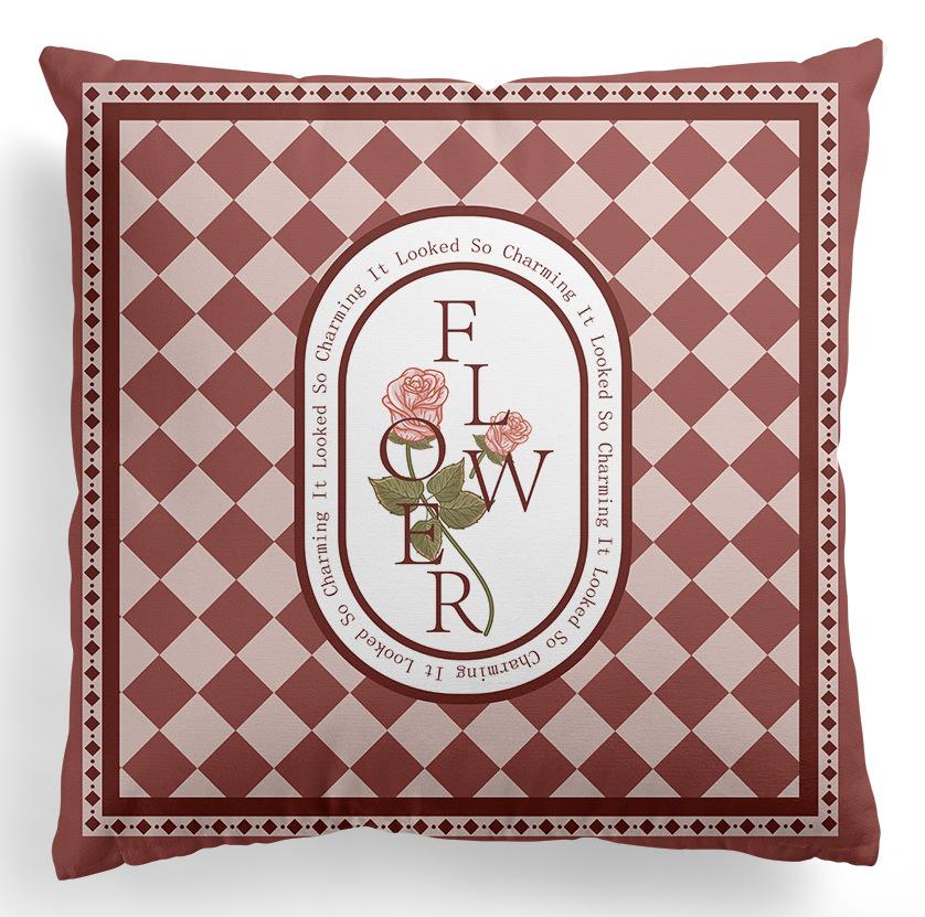 European-style Flower Pillowcase, Retro American Rose Flower Printed Pillow and Cushion Cover