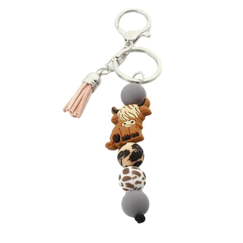 

Highland Cow Keychain Dog Keychains Animal Pendant Key Rings Accessory for Women