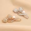 Pearl Tulip Small Western-Style Ornaments Single-Stitch Brooch Mourning Brooch For Women