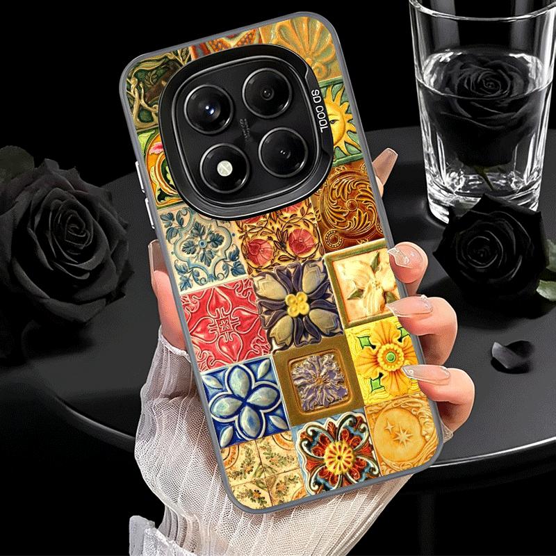 Italian Sicilian Style Floral Pattern Soft Phone Case for Xiaomi Redmi Note 13 14 15 Pro Plus 12S 12 11S 11 11T 10S 10 Shockproo