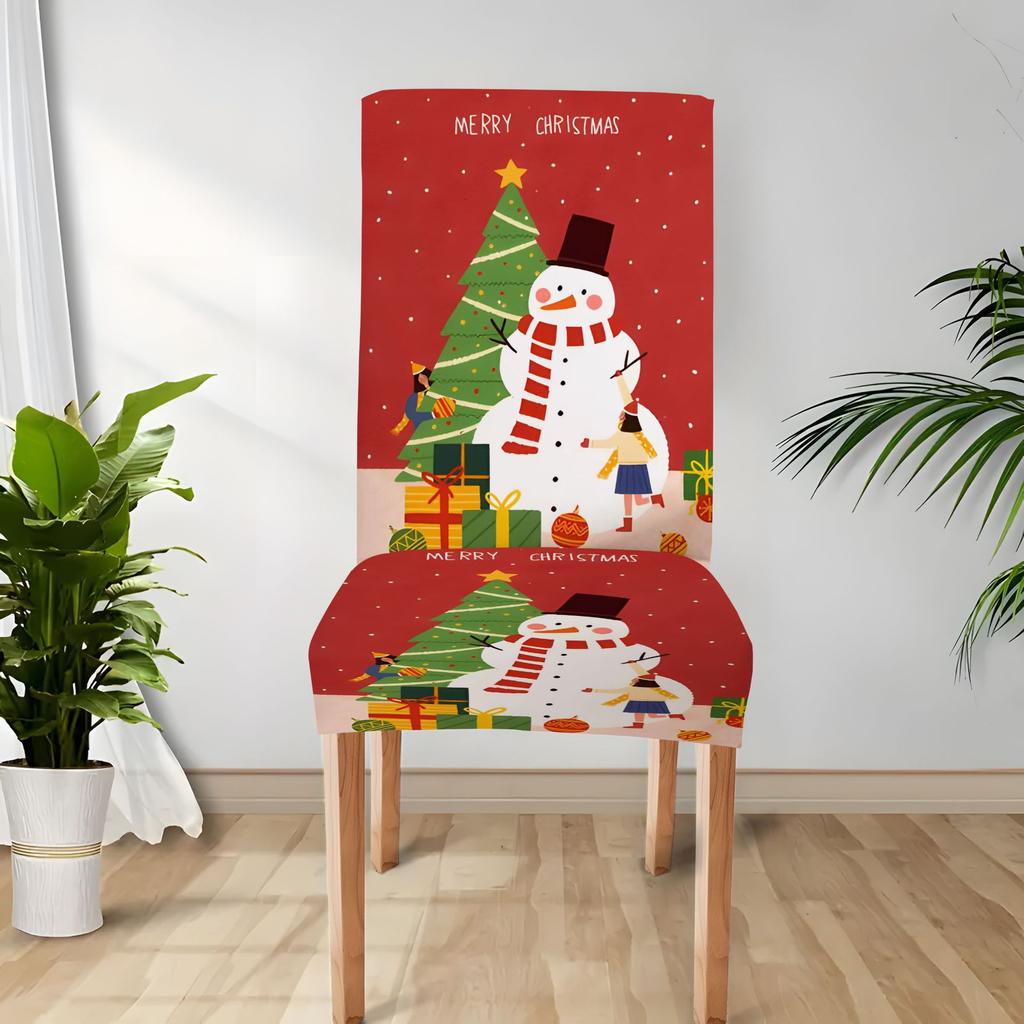 Christmas Decoration Stretch Covers Chair Cover Dining Room Office Banquet Chair Protector Elastic Material Armchair Cover M035
