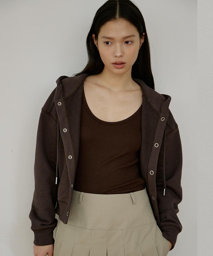Aure Seoul Boucle Terry Hooded Jumper [Brown]