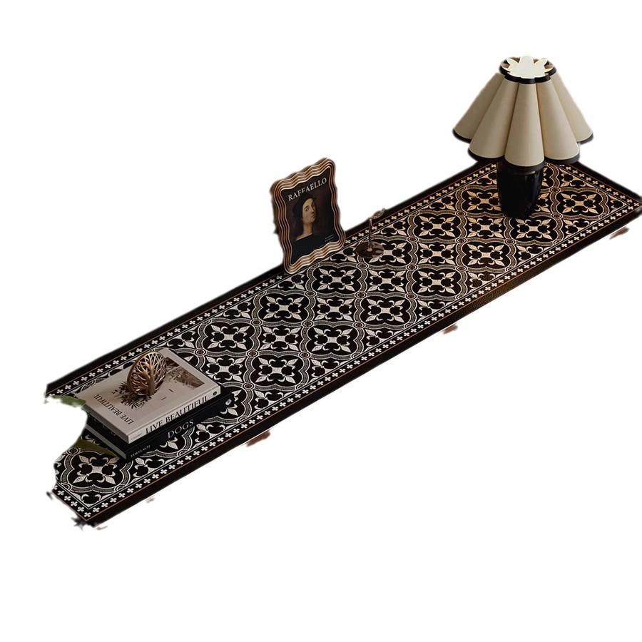 Medieval Style Erasable Leather Table Mat, Tv Cabinet, Window Sill, Shoe Cabinet Mat, Waterproof Dirt-Resistant And Easy To Take Care Of Floor Mat