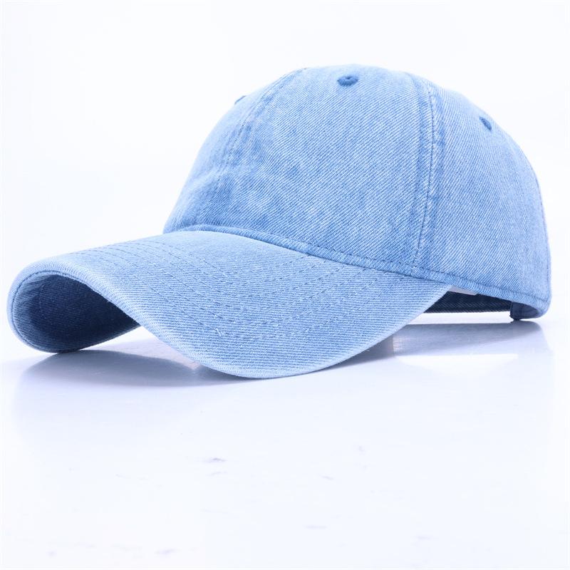 Customized High Quality Washed Denim Fabric Baseball Caps Exclusive 3D Embroidered Logo Printed Sporty Formal 100% Cotton Sports
