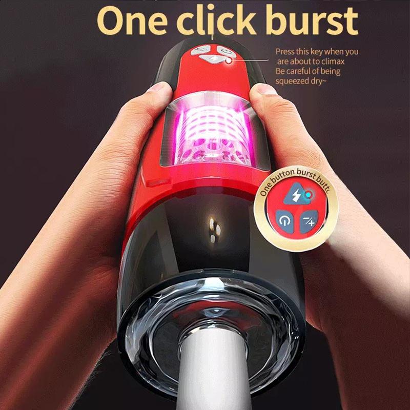 Automatický teleskopický rotační mužský masturbátor 7 nastavitelných režimů Pussy Adult Masturbator Cup Elektrická Climax sexuální hračka pro muže