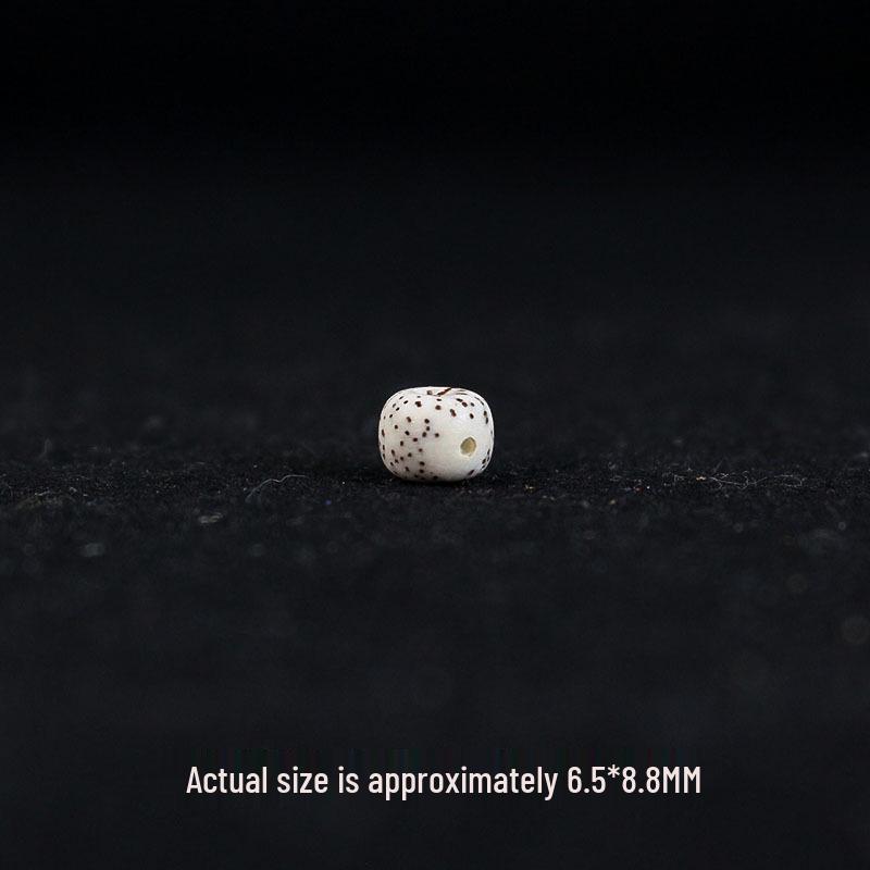 Star and Moon Bodhi Beads: Pure White High-Density 108 Bead Bracelet for DIY Prayer Accessories