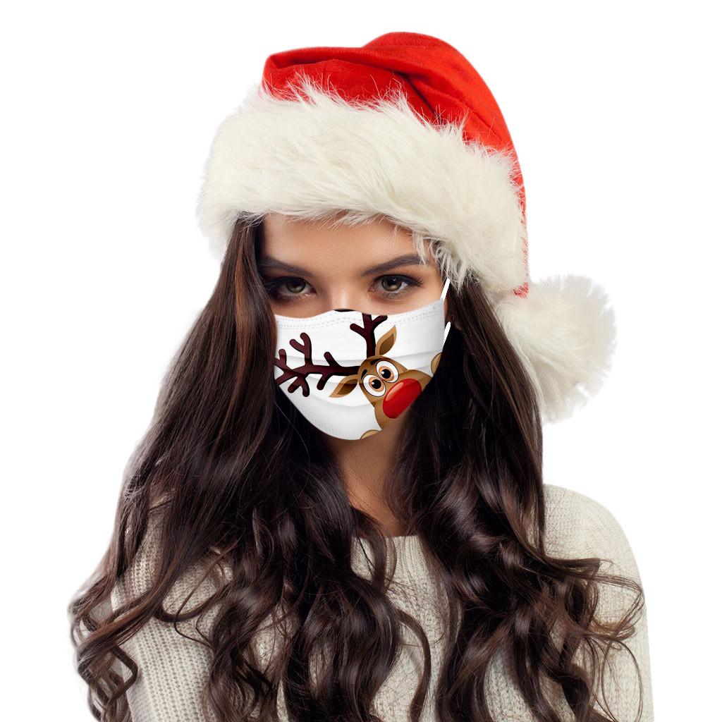 Adult Universal Disposable High-quality Christmas Printed Mask 50PC