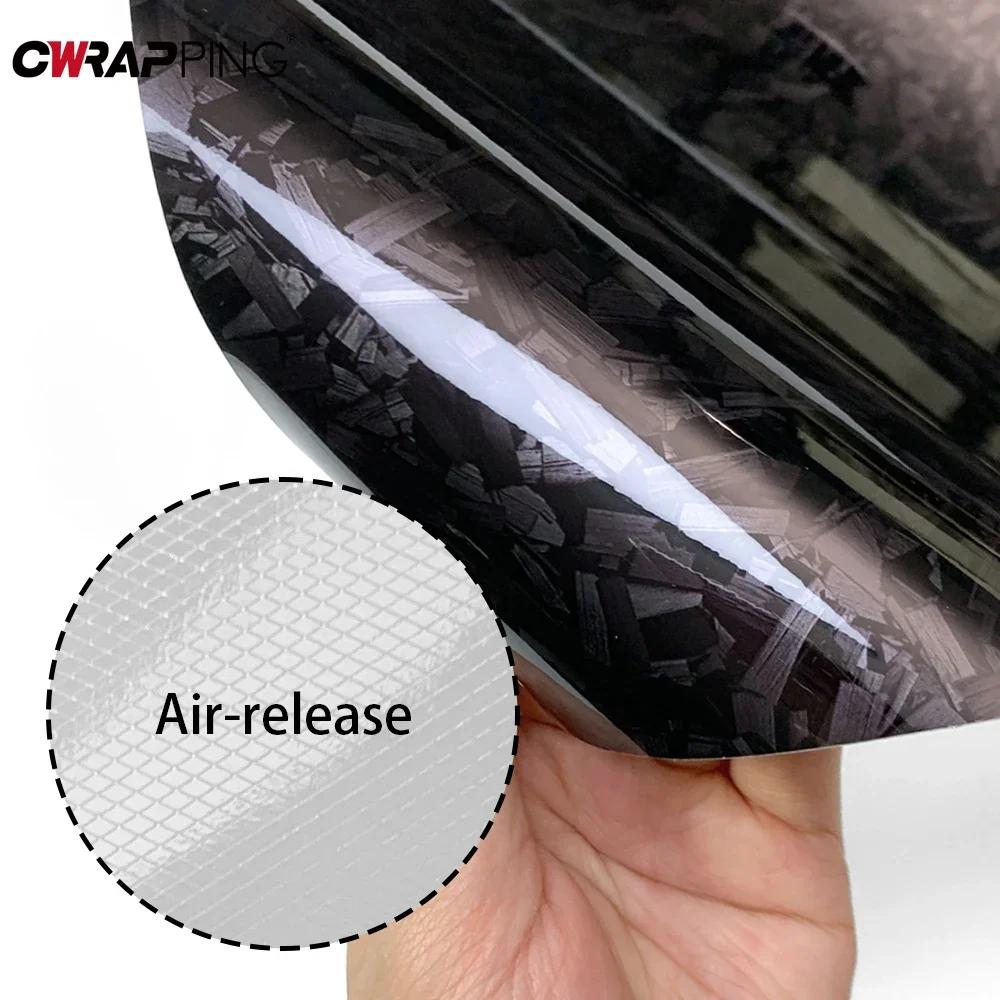 Forged Carbon Fiber Car Sticker DIY Film Vinyl Wrap Air Release Motorcycle Stickers Decals Auto Wrap Foil Car Accessories