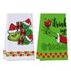 Christmas Grinch Waffle Kitchen Towel 380gsm Blend Printed Hand Bathroom