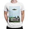 Chci věřit Původní UFO Plakát Vtipný Grafický 100% Bavlna Tričko UFO Trička Topy Pro Unisex