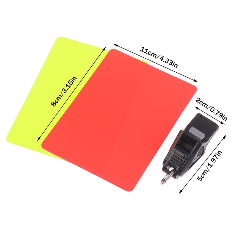1Pc Whistle + Yellow And Red Cards For Basketball Soccer Volleyball Futsal And Handball Referees Futsal