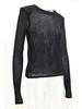 Autumn/Winter Solid Color Women's Hollow Knit Sweater - Casual Long-Sleeved Top