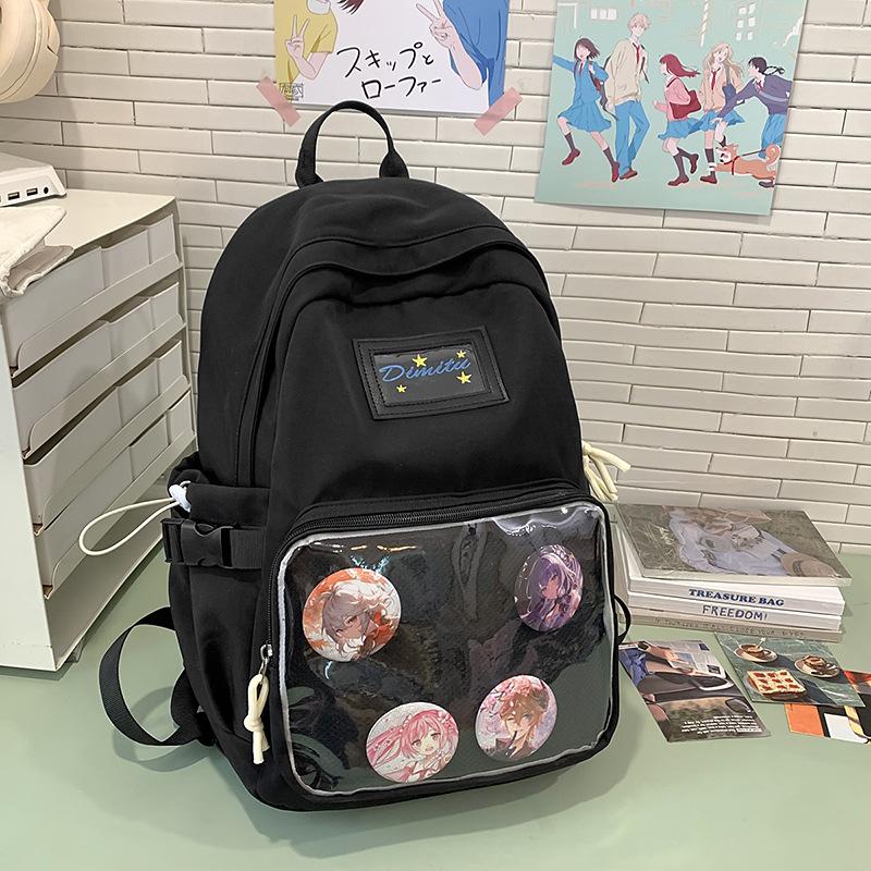 Junior High School Students' Schoolbags Are Cute Transparent and Painful. Large Capacity Leisure Students' Backpacks Are Backpacks.