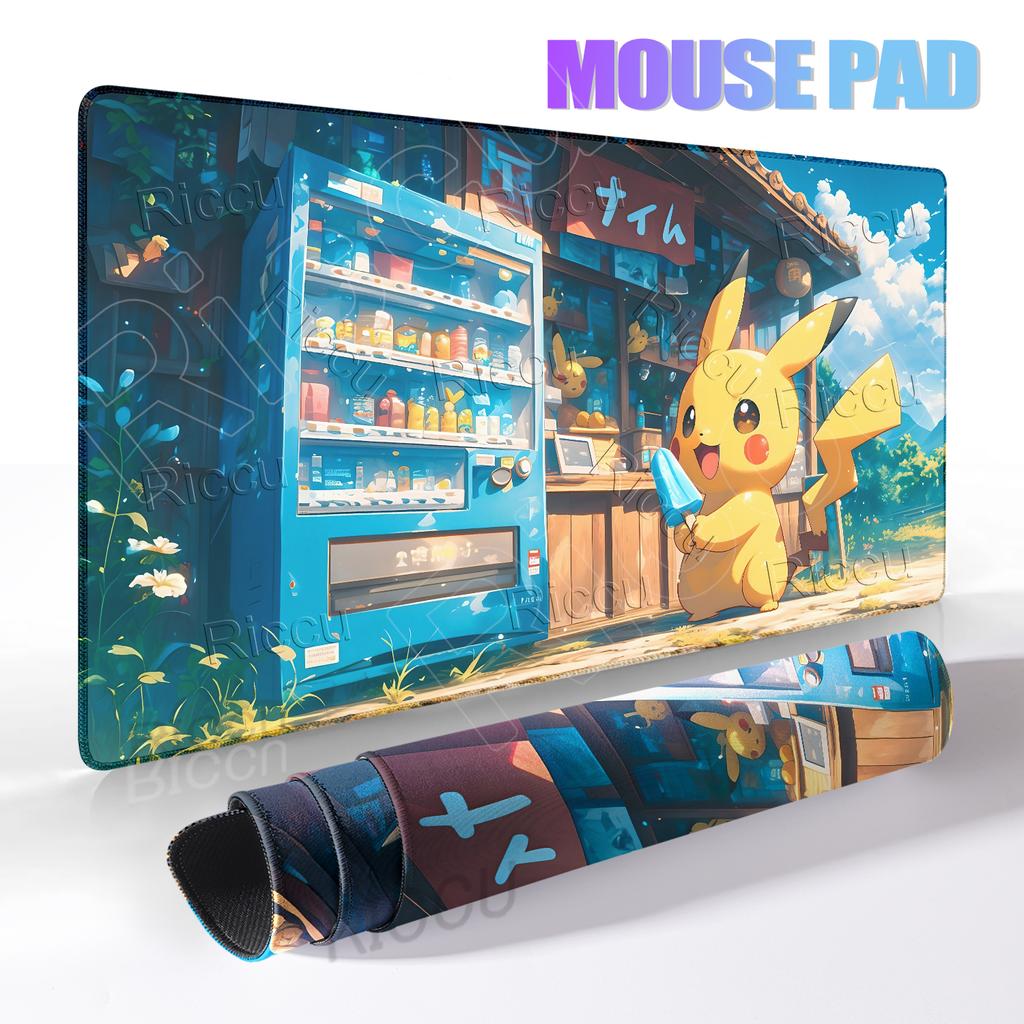 Pikachu Extended Gaming Mousemat Big Size Desk Carpet Non-Slip Rubber PC Keyboard Rug Anime Pokemon Mousepad for E-Sports Gamer