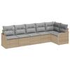 Ensemble de 6 Canapés de Jardin avec Coussins Beige Poly Rattan 3345720