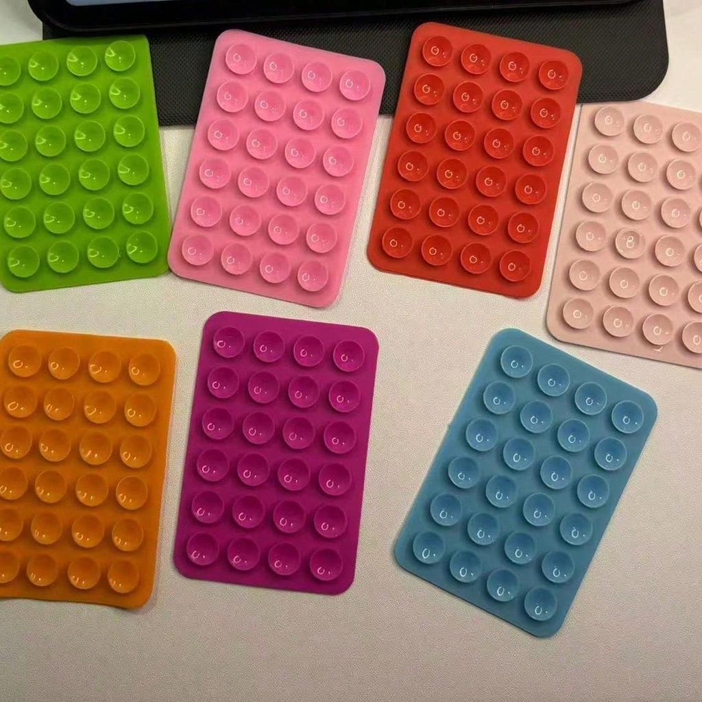 1pc Square Silicone Suction Cup Phone Case With Silicone Suction Cup At The Back, Silicone Phone Suction Cup