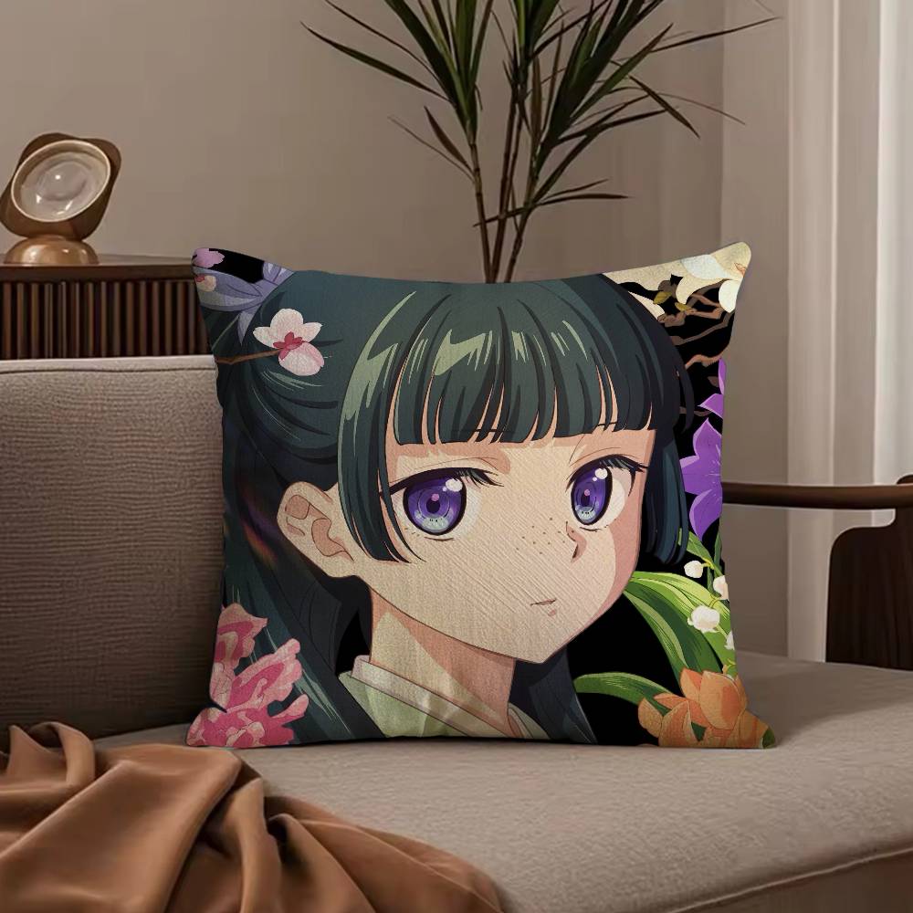 The a-Apothecary Diaries maomao Pillow Case Anti-dustmite Pillowcase Invisible zipper silky short plush Sofa cushion cover