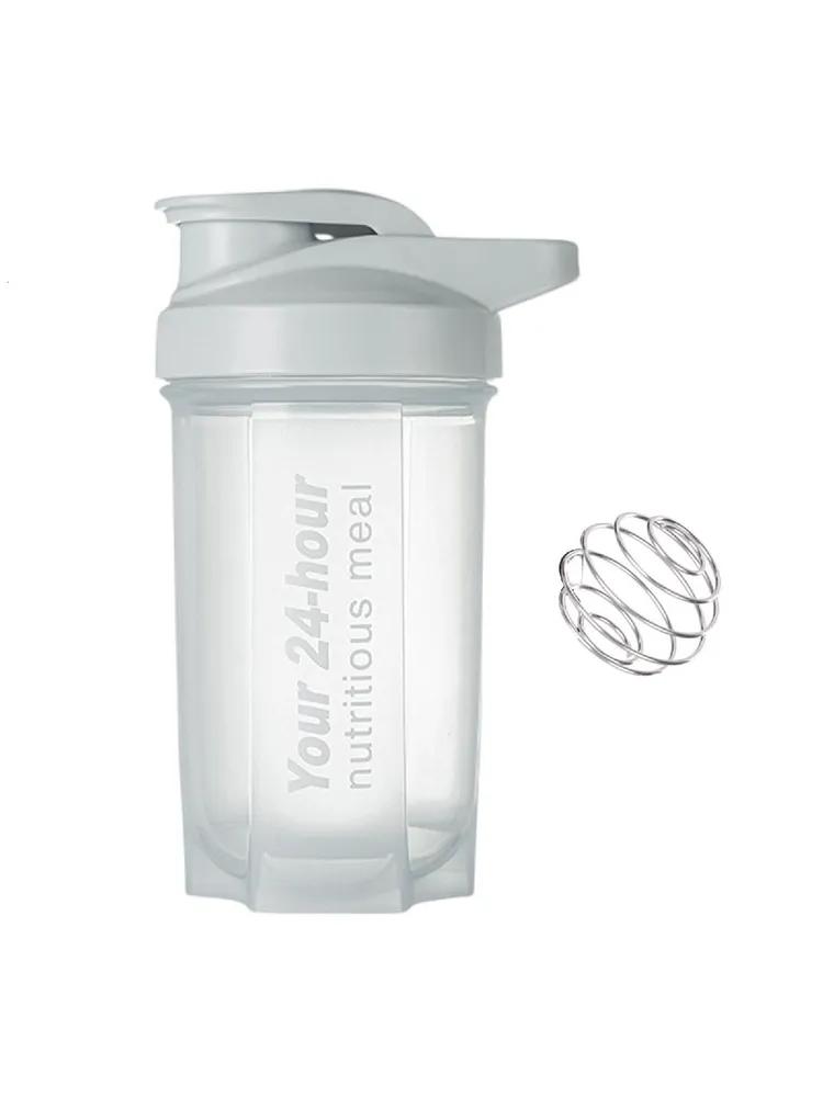 

Велика місткість 500 мл Шейкер-пляшка з мітками, Портативна спортивна та фітнес-пляшка для води, Пластикова пляшка для води