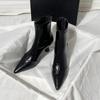 Designer Vintage Leisure Women's Ankle Boots  Winter Pointed Toe Shoes Woman Fine with Leather Modern Boots Women's Cossacks