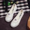 Belle summer shallow canvas shoes, women's Korean version of low-top women's shoes, lazy breathable little white shoes, flat single shoes wholesale