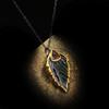 Boho Gothic Vintage Leaf Triangle Zircon Pendant Necklace Clavicle Chain Charm Jewelry Senior Lady 925  Jewelry