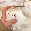 Cute Samoyed Dog Plush Keychain – Girly Cartoon Bag Pendant