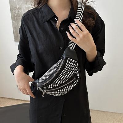 Fashion Rhinestone Studded Crossbody Bags For Ladies Trendy Design Women's Shoulder Chest Bag For Halloween & Christmas Gifts