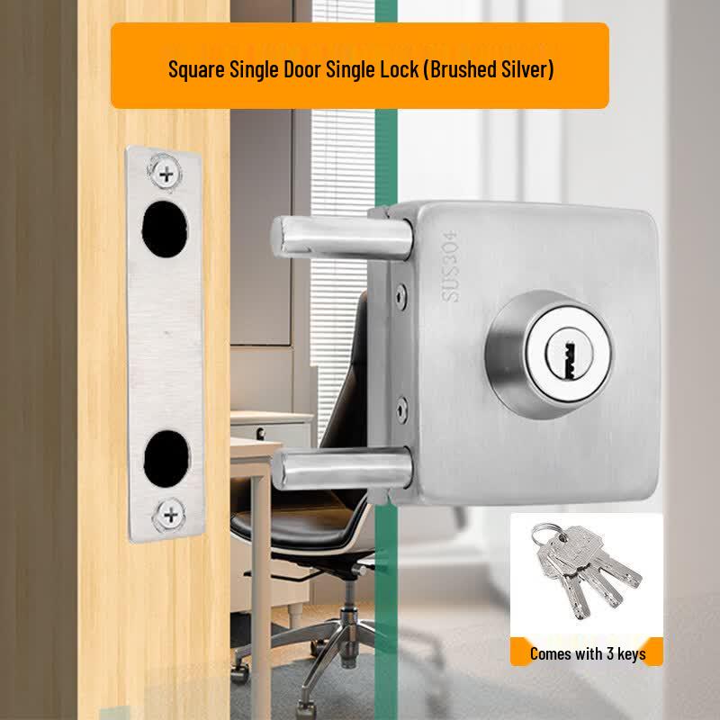 Jundingying 604 Square Single-Sided Glass Door Lock