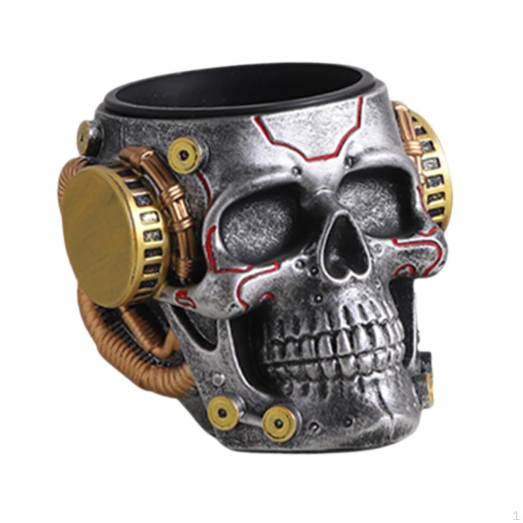 Pen Holder Spooky Goth Decoration,Creative Halloween Decorative Unique Desk Organizer Makeup Brush