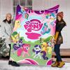 1pc My Little Pony3 Theme Blanket - Digital Print, Polyester, Cozy for All Seasons, Perfect for Outdoor, Camping, and Travel
