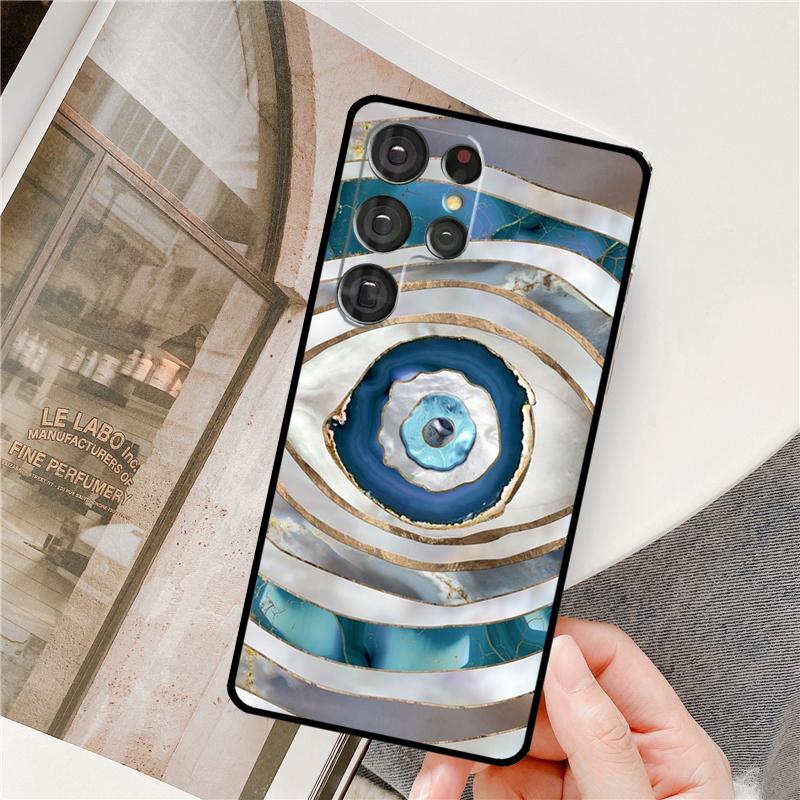 Evil Eye Phone Case For Samsung Galaxy S25 Ultra S9 S10 S20 S21 S22 S23 S24 Plus S24 FE Bumper Cover