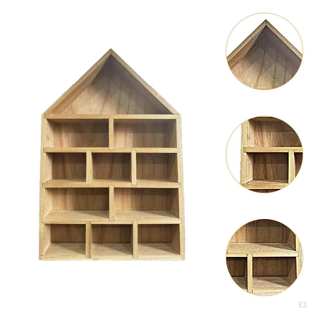 Schattenbox Ausstellungsregal Miniaturfiguren Organizer Holzdekoration Platzsparend Figur