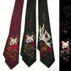 Jk Japanese Anime Clothing Fashion Nine Tailed Fox Tie Chinese Style Embroidery