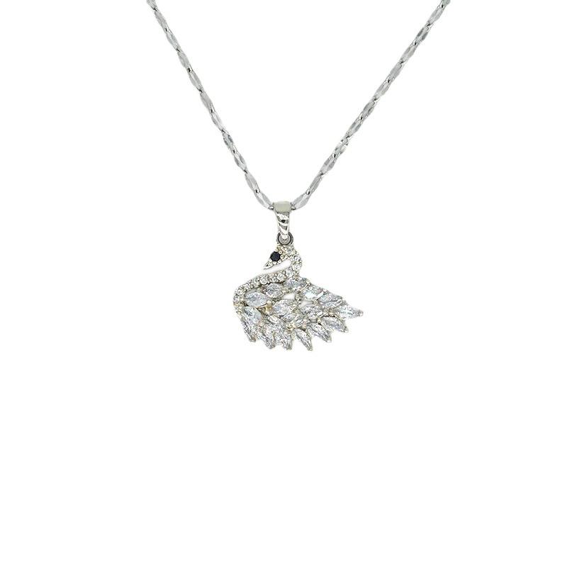 Swan Necklace Simple Personality Wind High Sense Titanium Steel Clavicle Chain With Jewelry