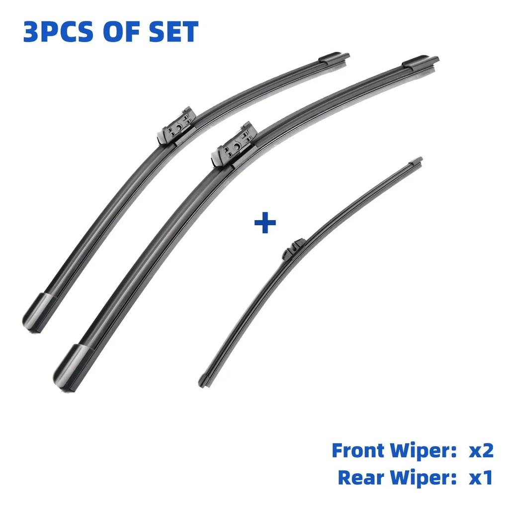 3PCS For Volvo XC90 MK2 2016-2020 24"+20"+14" Front Rear Wiper Blades Windshield Windscreen Window Cutter Accessories 2019 2020