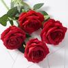Artificial Rose Flower Realistic Long Stem Fake Silk Rose Bouquet for Party Home Wedding Centerpiece Office Table Decor
