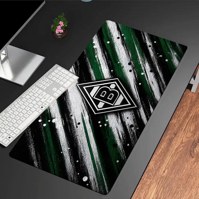 Green And Silver Abstract Mouse Pad, Rubber Base, Mouse Pad for Gamers and Office Use, Gaming Desk , Easy To Clean Mat Christmas fan gifts