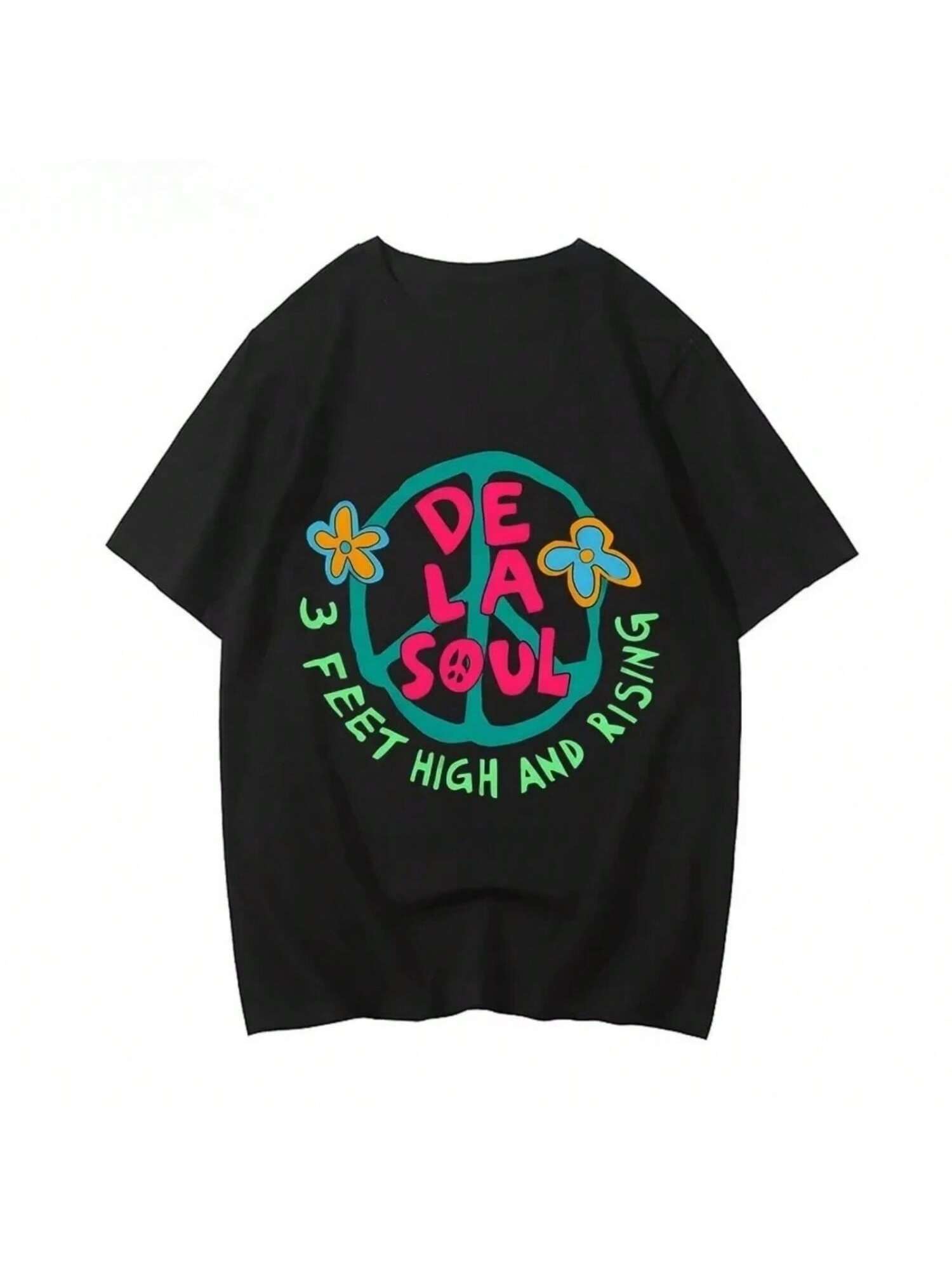 2025summer New De La Soul Fashion Anime T-Shirts Printed Graphic Tshirt Harajuku Casual Women Tee-Shirt Cute Cartoon T-Shirt S разноцветный