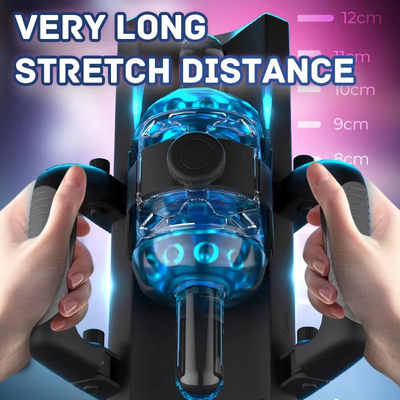 2026 Penis Exerciser 12cm 6-Segment Fixed-point Telescopic Male Masturbator One-Key Burst Masturbation Cup Trainer Sex Toys for Men Increase Erection
