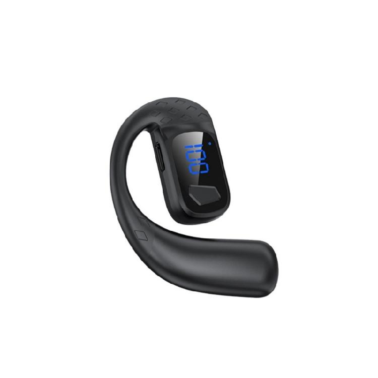 

Wireless Ear Hook Earphone Headphone with Digital Battery Headset and Water Resistance Earbud 1 чорний